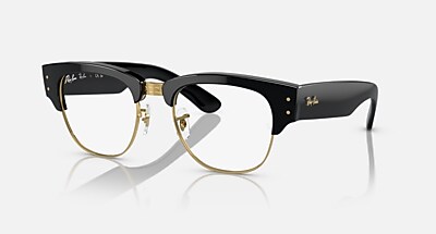 MEGA CLUBMASTER OPTICS メガネ ゴールド上にブラック と クリア (50