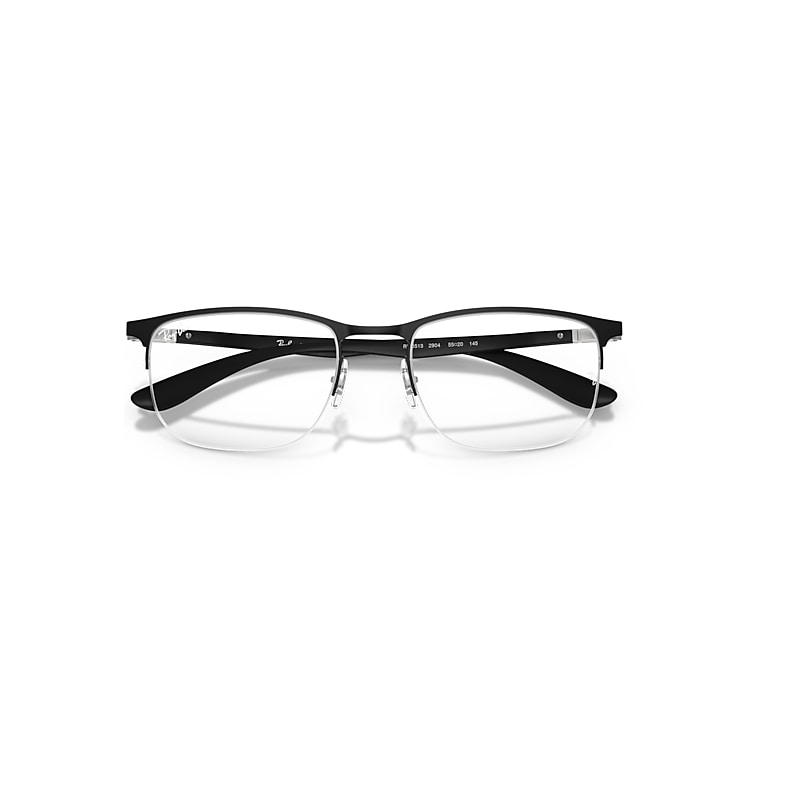 Ray-Ban Rb6513 Optics Optical Matte Black Frame Clear Lenses Polarized 53-20
