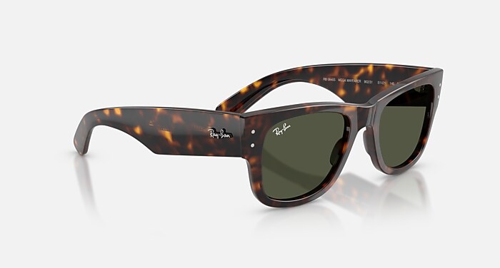 MEGA WAYFARER Sunglasses in Havana and Green (51-21) - RB0840S