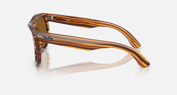 WAYFARER REVERSE ポラライズド（偏光） サングラス ストライプハバナ