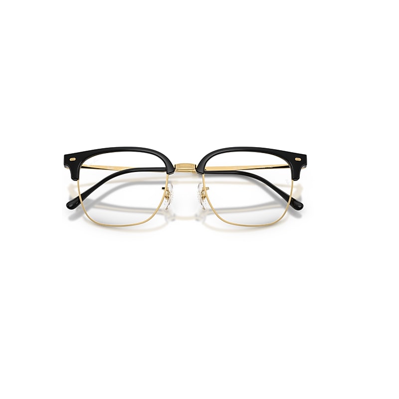 Ray-Ban New Clubmaster Optics Optical Gold Frame Transparent Lenses Polarized 51-20