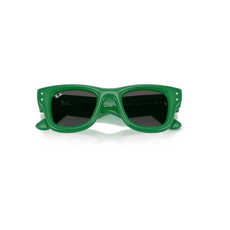 Ray-Ban Wayfarer Puffer Crystal Edition Sunglasses Green & Strass Frame Black Lenses 47-23