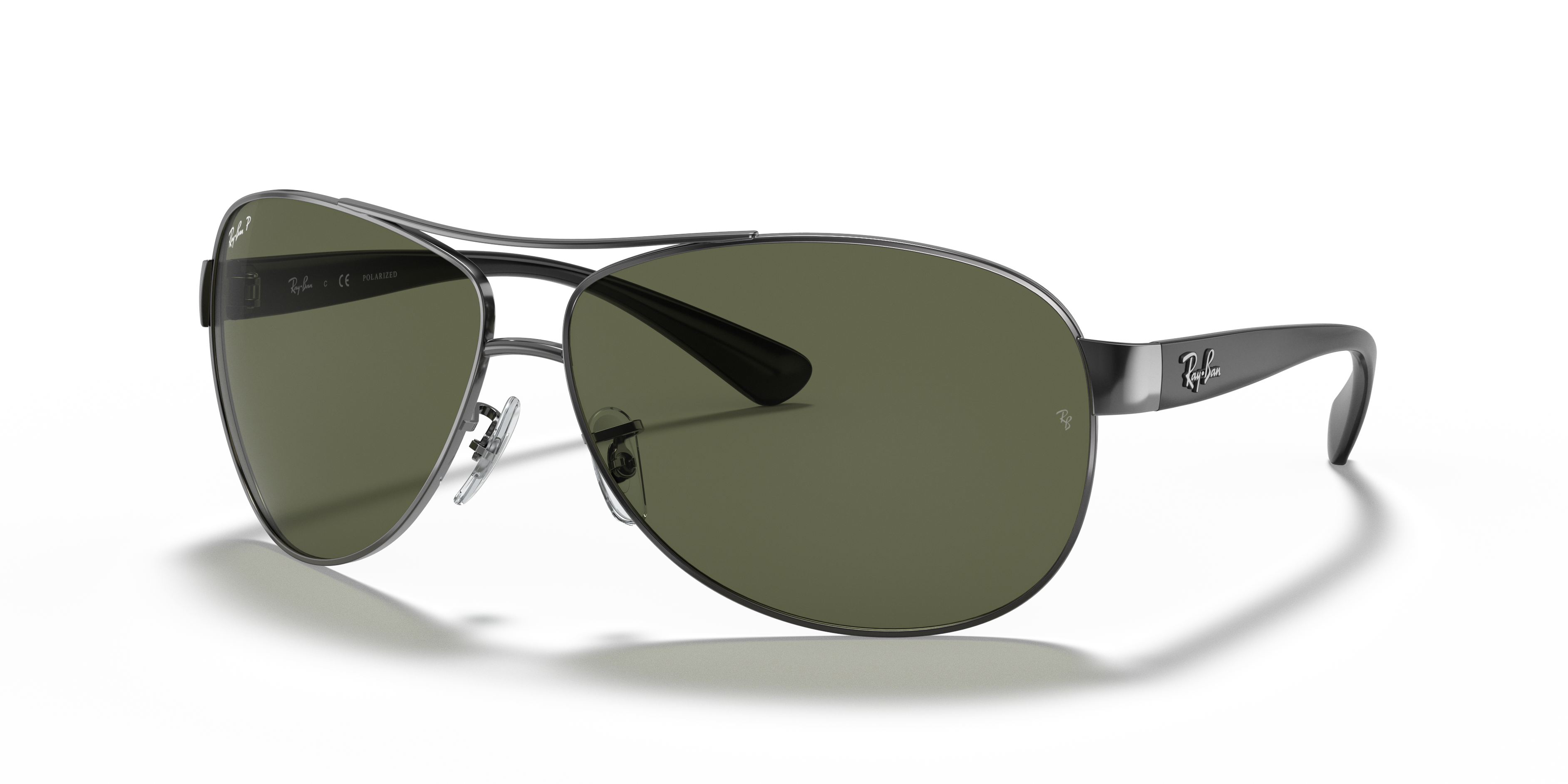 RB3386 Sunglasses in Gunmetal and G-15 Green Polarized - RB3386