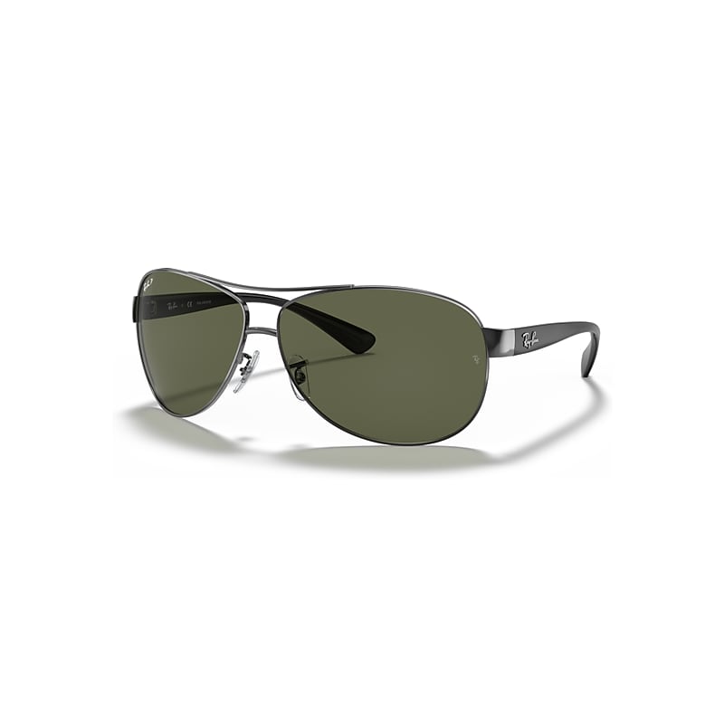 Ray-Ban Sunglasses Men's  - Gunmetal Frame Green Lenses Polarized 67-13, RB3386