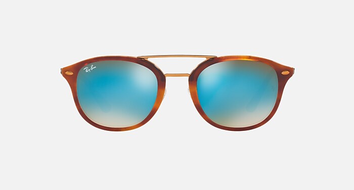 RB2183 Sunglasses in Tortoise and Blue Gradient Mirror (53-21