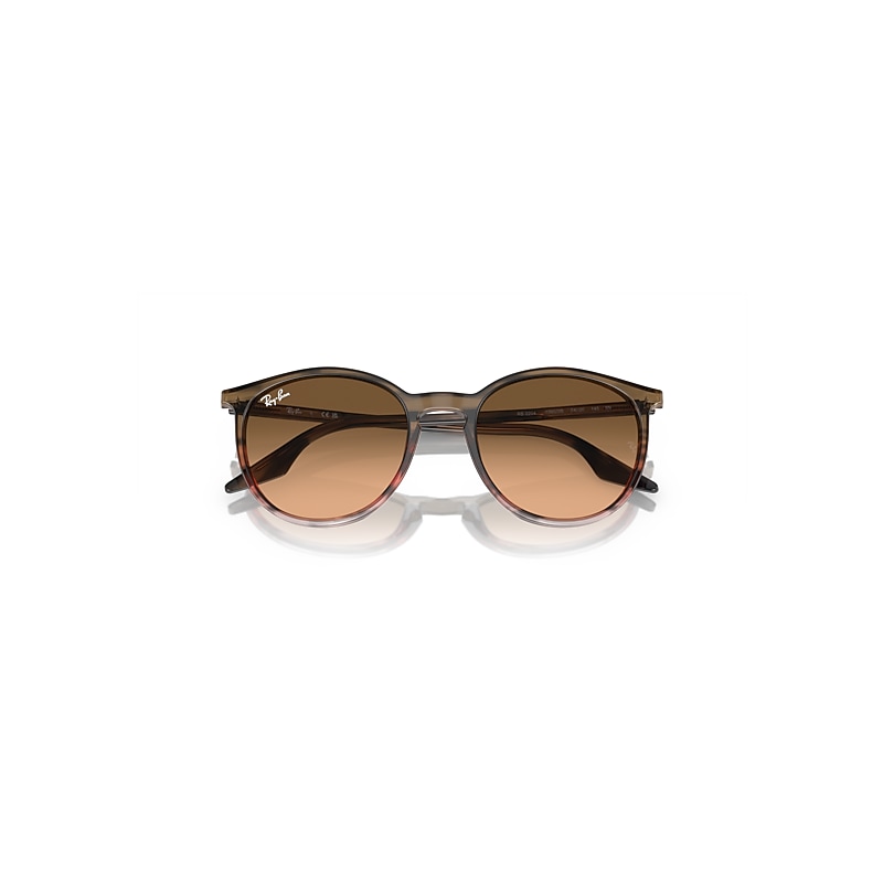 Ray-Ban Rb2204 Sunglasses Striped Brown Frame Pink Lenses 51-20