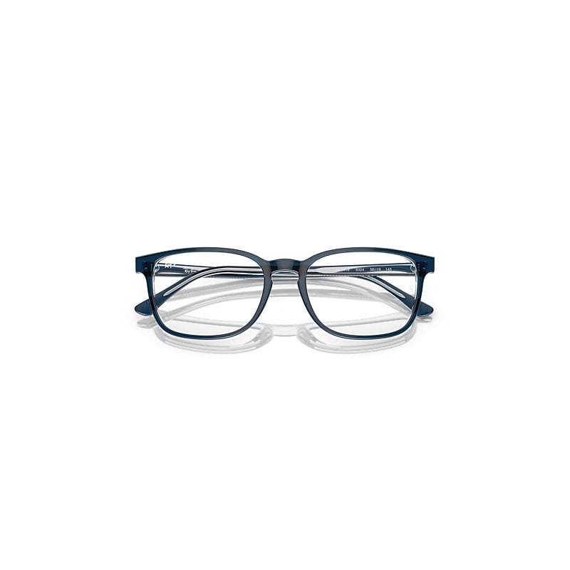 Ray-Ban Eyeglasses Blue On Transparent Blue Frame Lenses Polarized 54-19