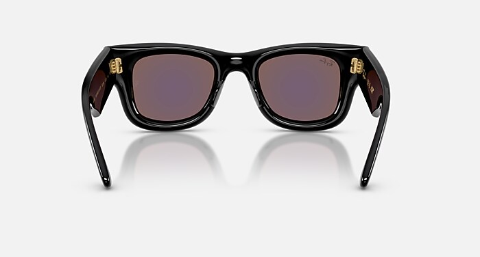 WAYFARER PUFFER サングラス ブラック と グリーンミラーグリーン632