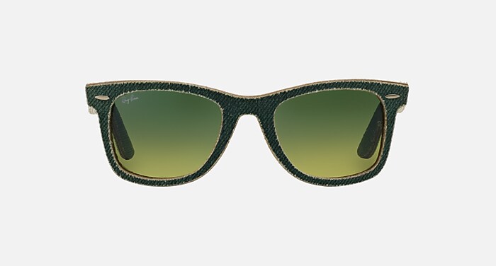 ORIGINAL WAYFARER DENIM Sunglasses in Green Denim and Green