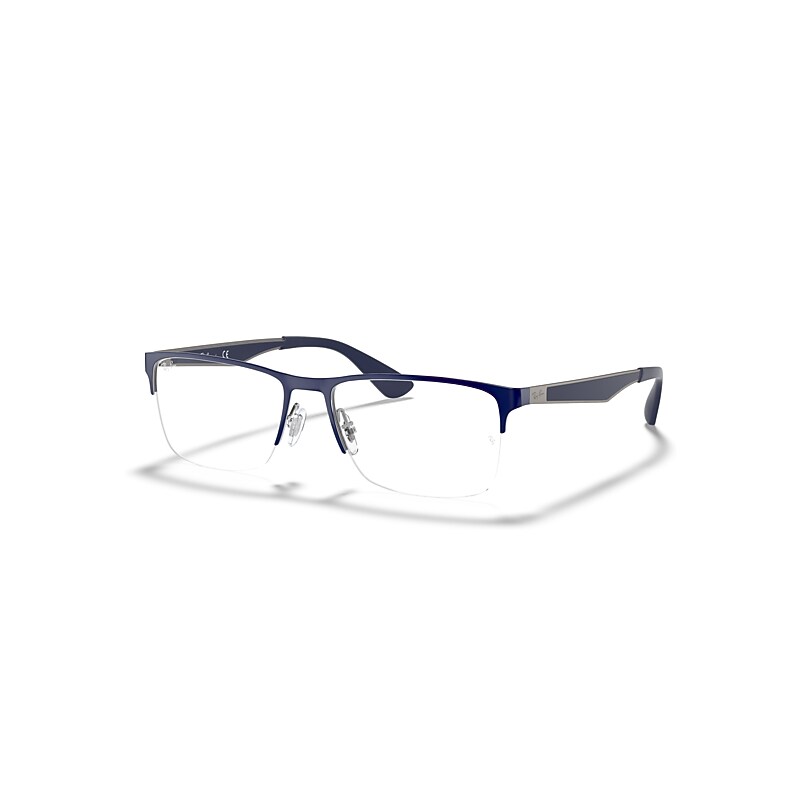 Ray-Ban Eyeglasses   Optics - Blue Frame Clear Lenses Polarized 56-17, RB6335