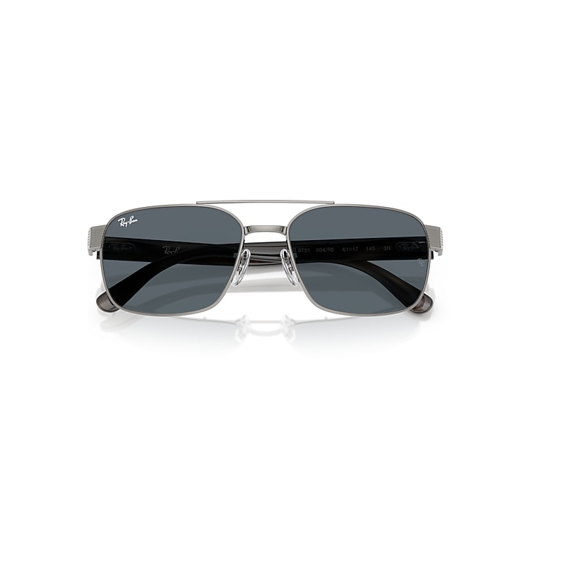 Ray-Ban Rb3751 Sunglasses Havana Grey Frame Blue Lenses 58-17