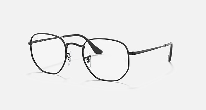 HEXAGONAL OPTICS Eyeglasses with Black and Clear (54-21) - RB6448