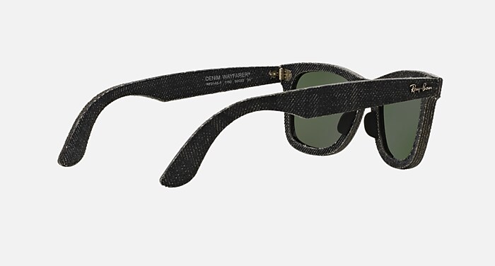 ORIGINAL WAYFARER DENIM Sunglasses in Black Denim and G-15 Green