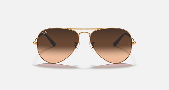 AVIATOR GRADIENT サングラス ライトブラウン と ピンク/ブラウン (55