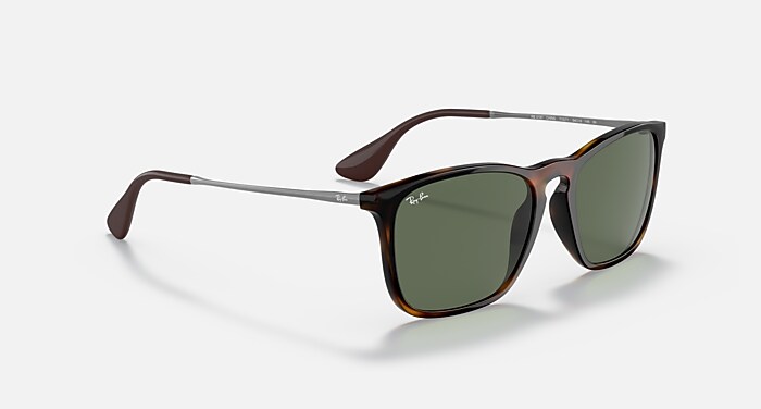 CHRIS Sunglasses in Light Havana and Dark Green (54-18) - RB4187