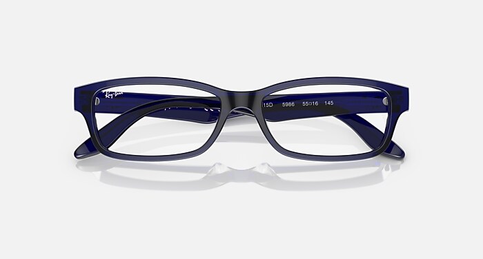 RB5415 OPTICS Eyeglasses with Transparent Blue and Demo Lens (55