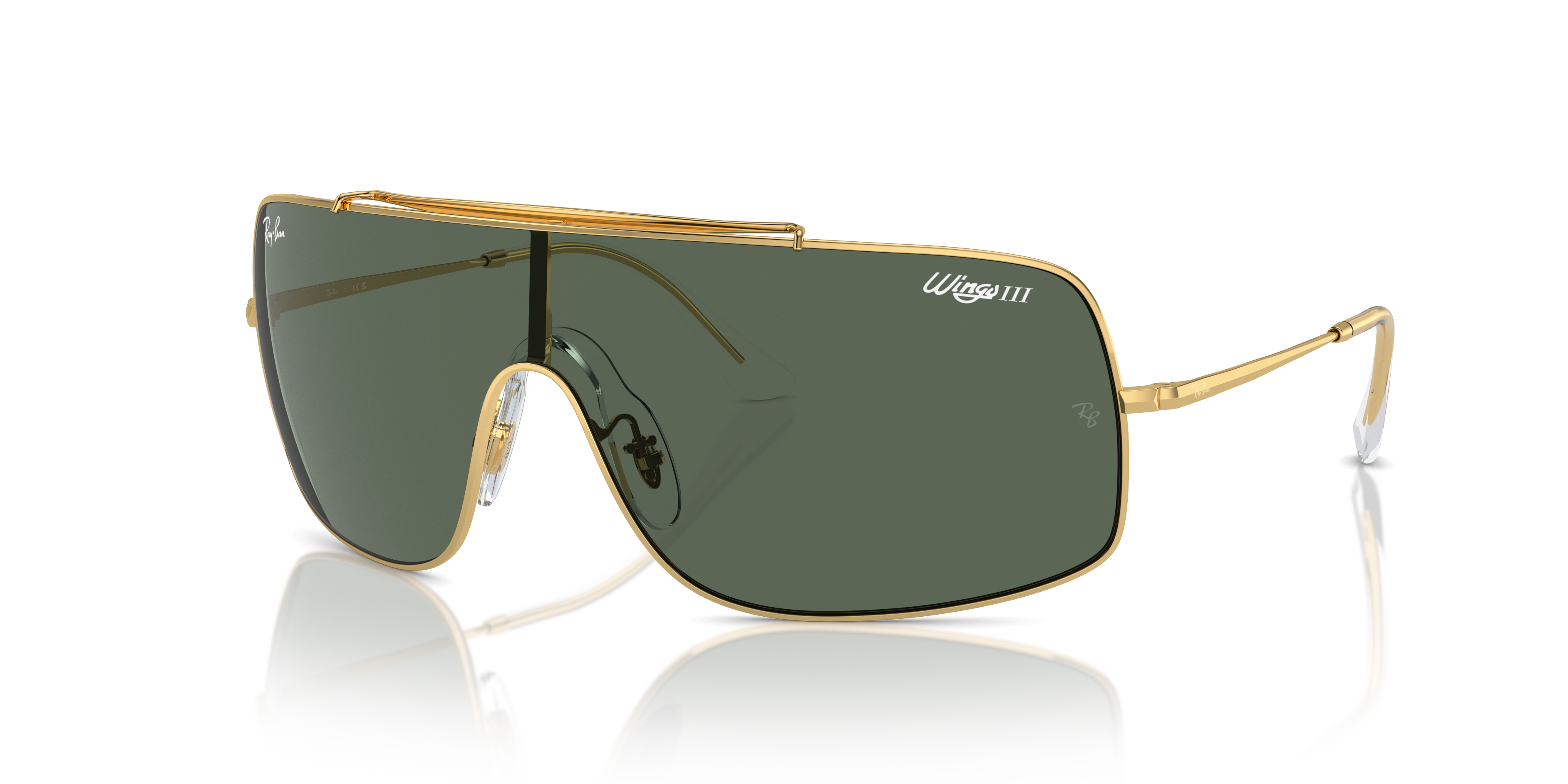 WINGS III Sunglasses in Arista Gold and Dark Green - RB3897 | Ray