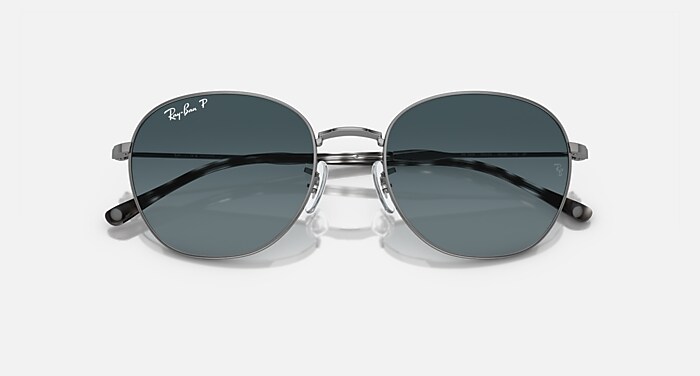 RB3809 Polarized Sunglasses in Gunmetal and Blue Polarized (55-20