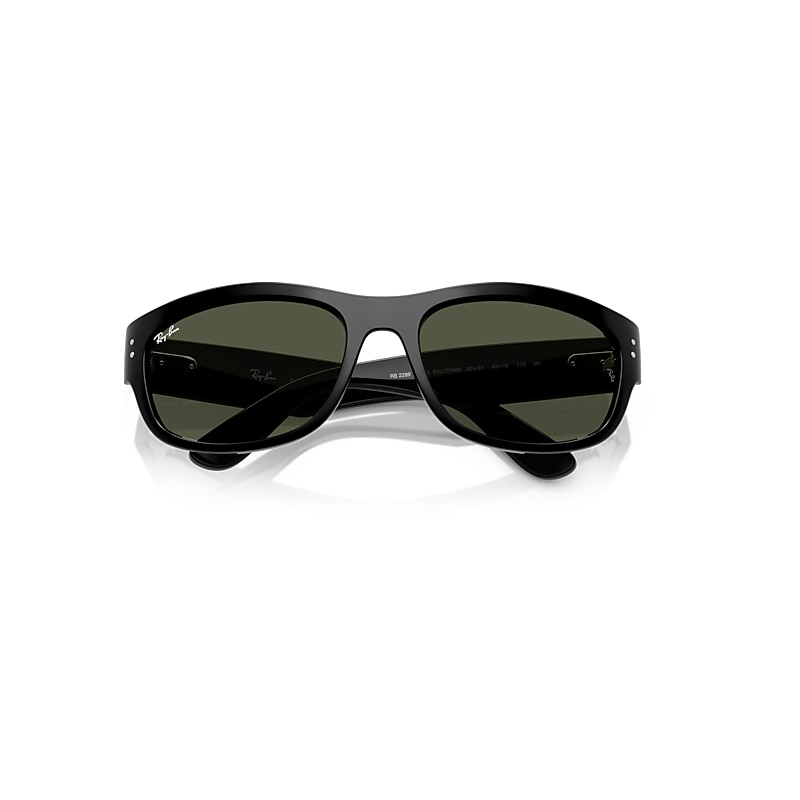 MEGA BALORAMA Sunglasses in Black and G-15 Green (63-19) - RB2289