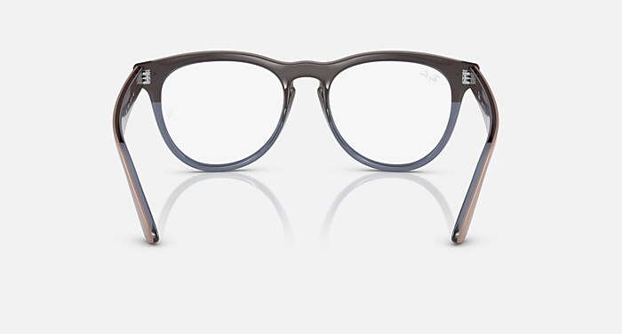 IRIS OPTICS Eyeglasses with Beige On Transparent Dark Blue and