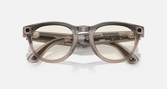 RAY-BAN META (GEN 1) HEADLINER AI Glasses in Warm Stone and Clear