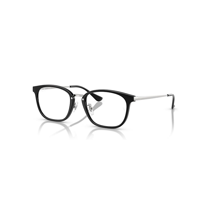 Ray-Ban Eyeglasses Unisex Rb7247d Optics - Silver Frame Clear Lenses Polarized 51-19