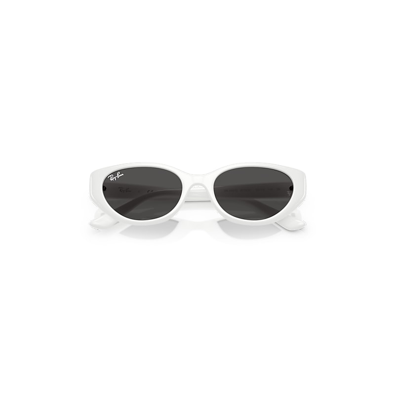 Ray-Ban Rb4457d Bio-based Sunglasses White Frame Grey Lenses 55-19