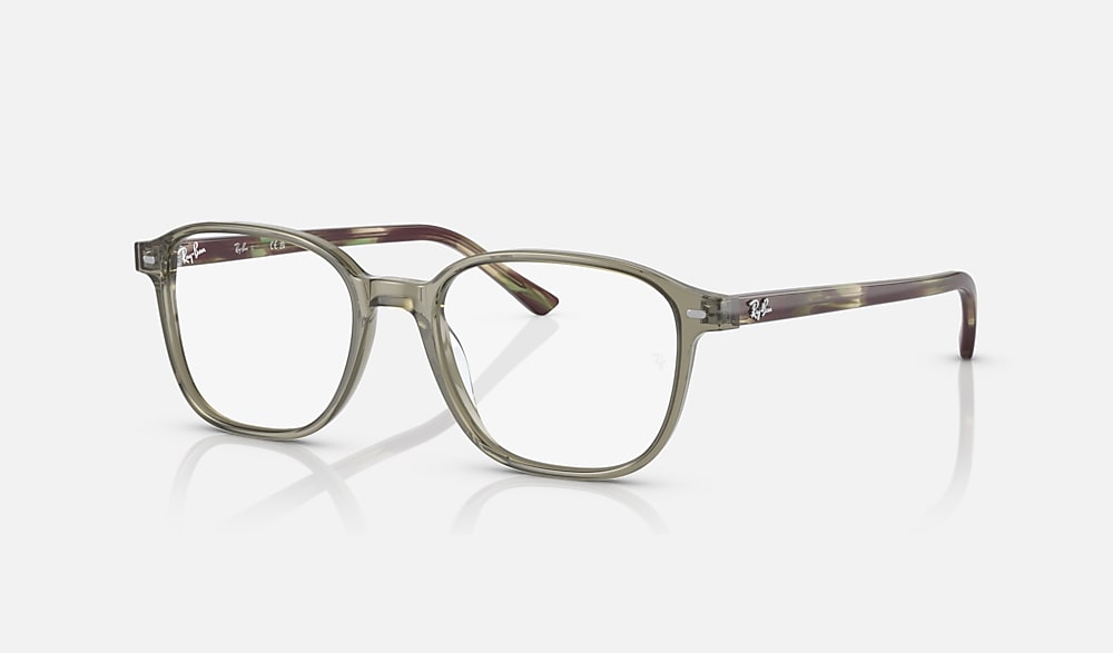 LEONARD OPTICS Eyeglasses with Transparent Green and Clear (49-17