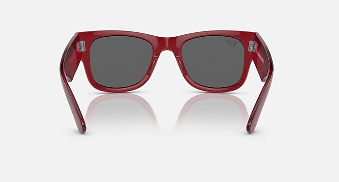 MEGA WAYFARER BIO-BASED Sunglasses in Transparent Red and Dark