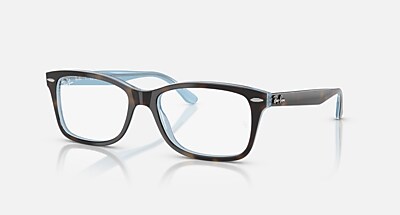 RB5428 OPTICS Eyeglasses with Black On Transparent and Clear (53