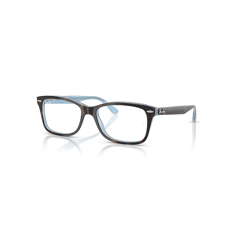 Ray-Ban Eyeglasses   Optics - Havana On Light Blue Frame Clear Lenses Polarized 53-17, RB5428
