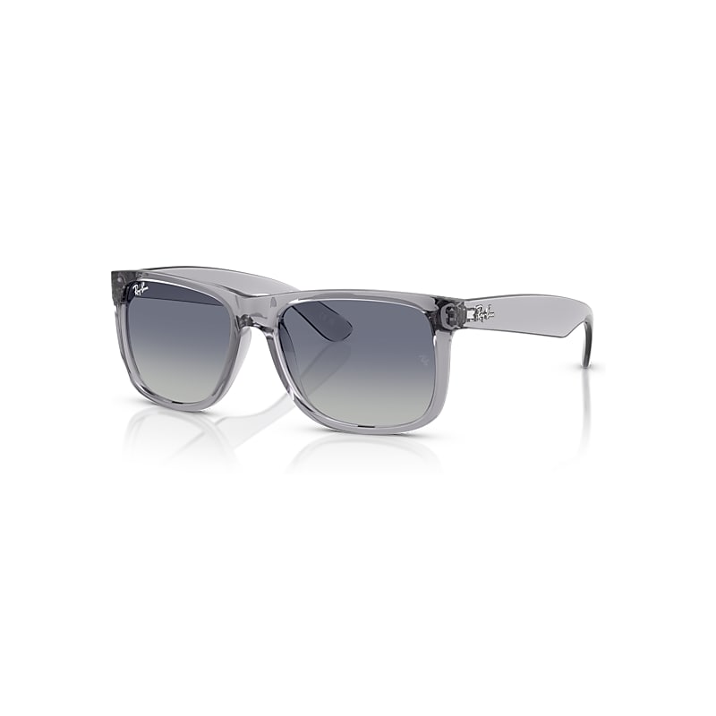 Ray-Ban Man Sunglass Justin Classic - Frame color: Transparent Grey, Lens color: Light Grey Gradient Dark Blue - Image 3