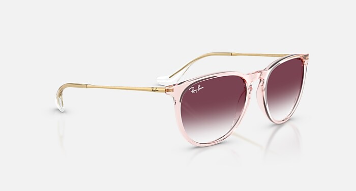 ERIKA CLASSIC Sunglasses in Transparent Pink and Clear Gradient