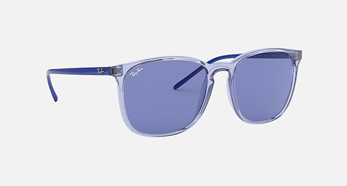 RB4387F Sunglasses in Transparent Light Blue and Light Blue 
