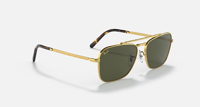 Ray-Ban NEW CARAVAN サングラス ポリッシュゴールド NEW CARAVAN Sunglasses in Gold and Green - RB3636 | Ray-Ban® US