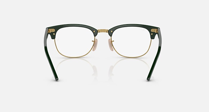 CLUBMASTER OPTICS メガネ ゴールド上にグリーン と クリア (49-21