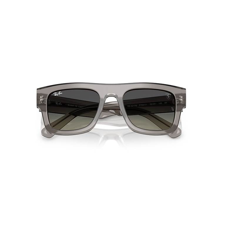 Ray-Ban Rb2217m Scuderia Ferrari Collection Sunglasses Transparent Grey Frame Grey Lenses 53-21