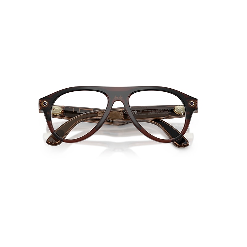 (Gen 3) Ray-Ban Meta Aviator Optics Transparent Umber frame Demo Lens lenses AI Glasses
