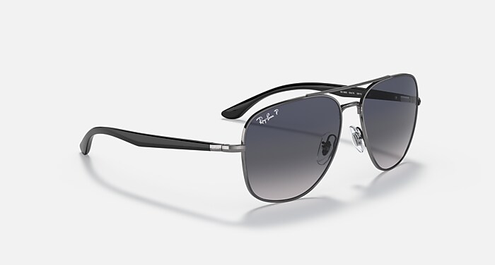 RB3683 Sunglasses in Gunmetal and Blue & Grey Polarized - RB3683 