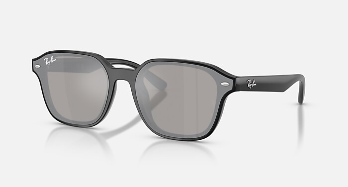 RB4458D Sunglasses in Black and Light Grey Mirror Silver (65-18
