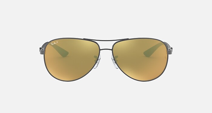 RB8313 Sunglasses in Gunmetal and Polarized Gold Mirror - RB8313