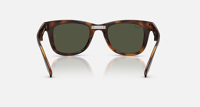 WAYFARER FOLDING CLASSIC Sunglasses in Havana and Green - RB4105