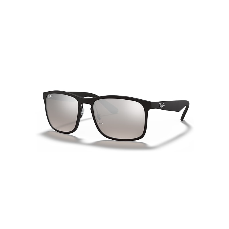 Ray-Ban RB4264, Black Polarized Sunglasses Silver Polarised+ lenses, Mojo Glasses - Image 6