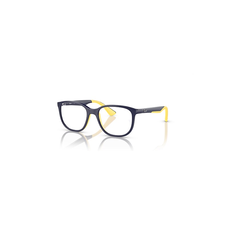 Ray-Ban Eyeglasses Children Rb9078v Optics Kids Bio-based - Dark Blue On Yellow Frame Clear Lenses Polarized 46-16