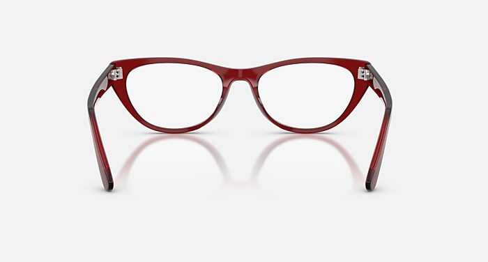 RB5449D OPTICS メガネ 透明ボルドー と クリア (54-18) - RB5449D