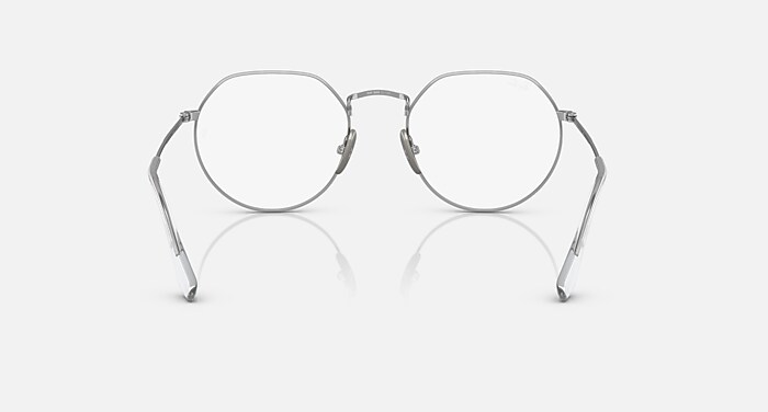 JACK TITANIUM OPTICS メガネ シルバー と クリア (51-20) - RB8165V