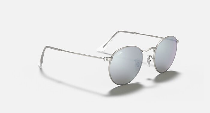 ROUND FLASH LENSES サングラス シルバー と シルバーフラッシュ (50
