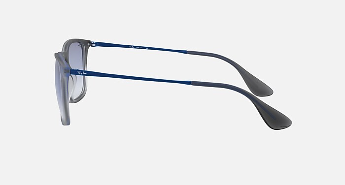 CHRIS Sunglasses in Blue and Clear Gradient Light Blue (54-18