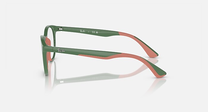 RB1628 OPTICS KIDS BIO-BASED Eyeglasses with Green On Pink Frame