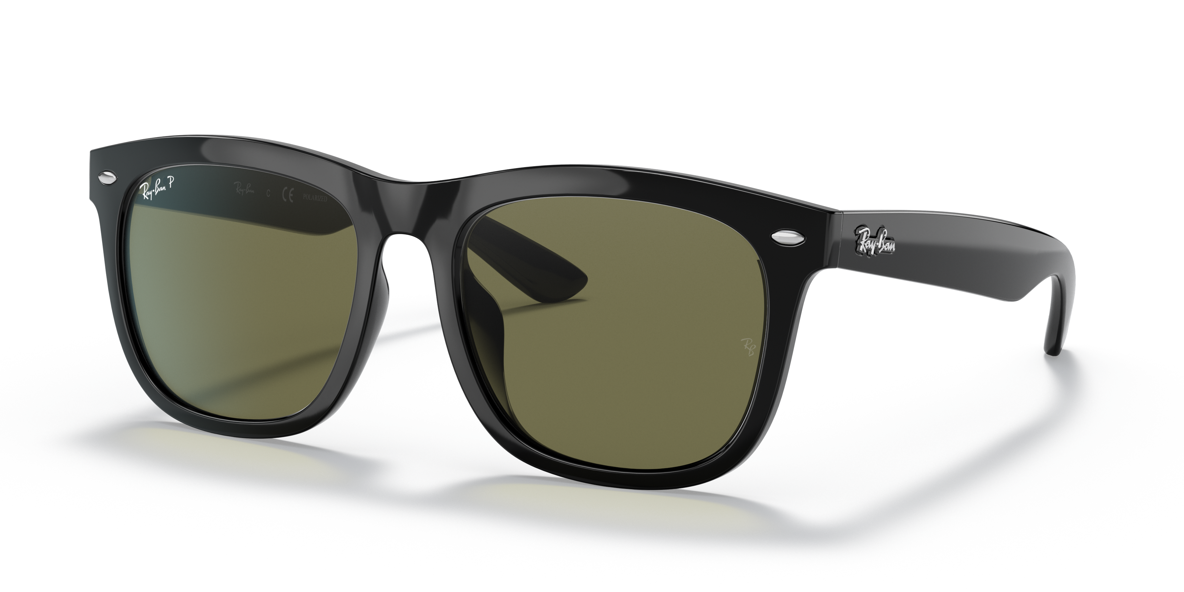 RB4260D Sunglasses in Black and G-15 Green Polarized - RB4260D